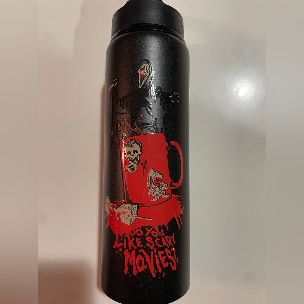 VERY RARE Rad Coffee water bottle‎ Collaboration With Pentagram And Ghost Face
